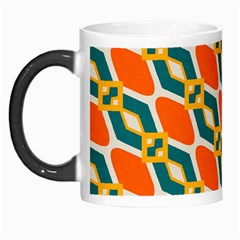 Chains And Squares Pattern Morph Mug by LalyLauraFLM