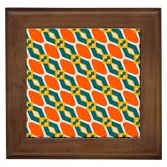 Chains And Squares Pattern 			framed Tile by LalyLauraFLM