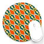 Chains and squares pattern 			Round Mousepad Front