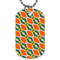 Chains And Squares Pattern 			dog Tag (one Side) by LalyLauraFLM