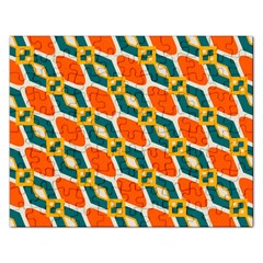 Chains And Squares Pattern 			jigsaw Puzzle (rectangular) by LalyLauraFLM