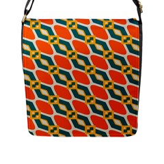 Chains And Squares Pattern 			flap Closure Messenger Bag (l) by LalyLauraFLM