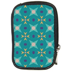 Flowers And Stars Pattern   			compact Camera Leather Case by LalyLauraFLM