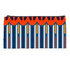 Textured Shapes In Retro Colors    	pencil Case by LalyLauraFLM