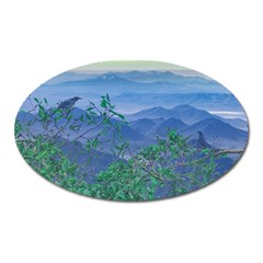 Fantasy Landscape Photo Collage Oval Magnet by dflcprints