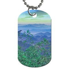 Fantasy Landscape Photo Collage Dog Tag (one Side) by dflcprints