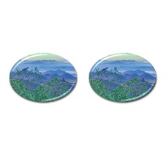 Fantasy Landscape Photo Collage Cufflinks (oval) by dflcprints