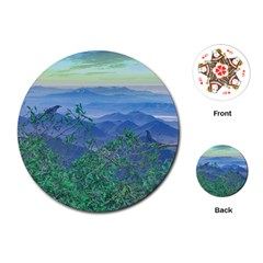 Fantasy Landscape Photo Collage Playing Cards (round)  by dflcprints