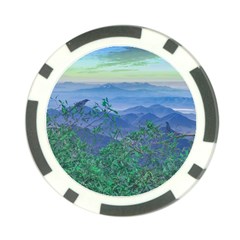 Fantasy Landscape Photo Collage Poker Chip Card Guards by dflcprints