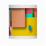 Rounded Rectangles White Mugs Center