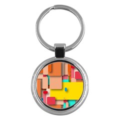 Rounded Rectangles Key Chains (round)  by hennigdesign