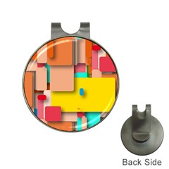 Rounded Rectangles Hat Clips With Golf Markers by hennigdesign