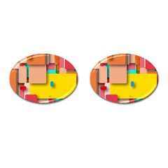 Rounded Rectangles Cufflinks (oval)