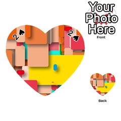 Rounded Rectangles Playing Cards 54 (heart)  by hennigdesign