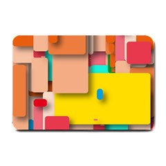 Rounded Rectangles Small Doormat 