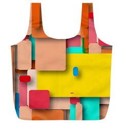 Rounded Rectangles Full Print Recycle Bags (l)  by hennigdesign