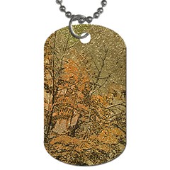 Floral Grunge Dog Tag (two Sides) by dflcprints