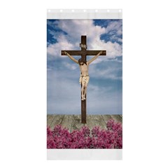 Jesus On The Cross Illustration Shower Curtain 36  X 72  (stall)  by dflcprints