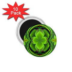 Green Clover 1 75  Magnets (10 Pack)  by Delasel