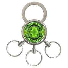 Green Clover 3-ring Key Chains by Delasel