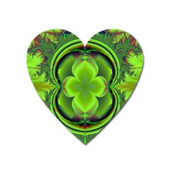 Green Clover Heart Magnet