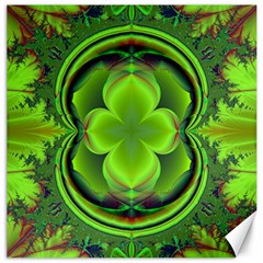 Green Clover Canvas 16  X 16   by Delasel