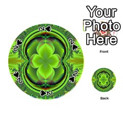 Green Clover Playing Cards 54 (round)  by Delasel