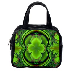 Green Clover Classic Handbags (one Side) by Delasel