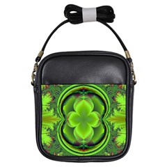 Green Clover Girls Sling Bags by Delasel