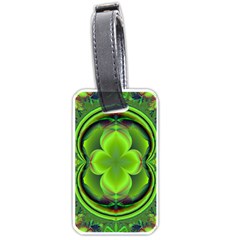 Green Clover Luggage Tags (one Side)  by Delasel