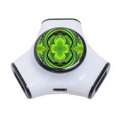 Green Clover 3-port Usb Hub by Delasel