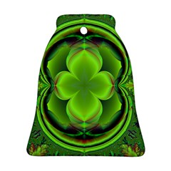 Green Clover Bell Ornament (2 Sides)