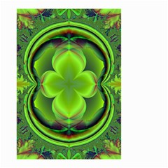 Green Clover Small Garden Flag (two Sides) by Delasel