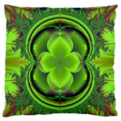 Green Clover Standard Flano Cushion Cases (one Side)  by Delasel