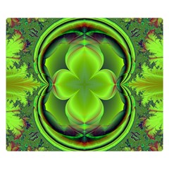 Green Clover Double Sided Flano Blanket (small)  by Delasel