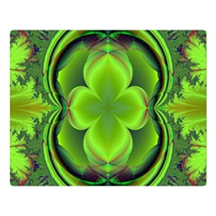 Green Clover Double Sided Flano Blanket (large)  by Delasel