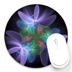 Ethereal Flowers Round Mousepads by Delasel