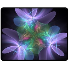 Ethereal Flowers Fleece Blanket (medium)  by Delasel