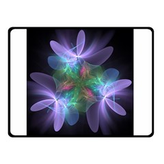 Ethereal Flowers Double Sided Fleece Blanket (small)  by Delasel