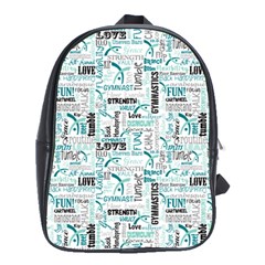 The Gymnast Dictionary In Tumble Teal School Bag (xl) by GalaxySpirit