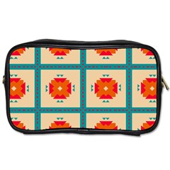 Shapes In Squares Pattern Toiletries Bag (two Sides) by LalyLauraFLM