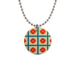 Shapes In Squares Pattern 			1  Button Necklace by LalyLauraFLM