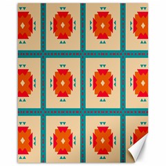 Shapes In Squares Pattern 			canvas 16  X 20  by LalyLauraFLM