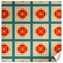 Shapes In Squares Pattern 			canvas 20  X 20  by LalyLauraFLM