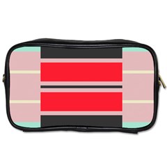 Rectangles In Retro Colors  Toiletries Bag (two Sides) by LalyLauraFLM