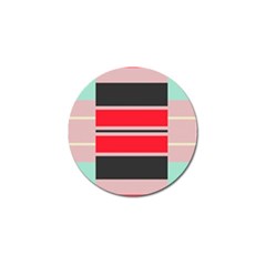 Rectangles In Retro Colors  			golf Ball Marker (4 Pack) by LalyLauraFLM