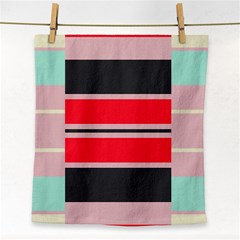 Rectangles In Retro Colors  			face Towel by LalyLauraFLM