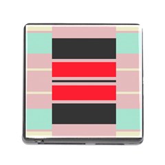 Rectangles In Retro Colors  			memory Card Reader (square) by LalyLauraFLM