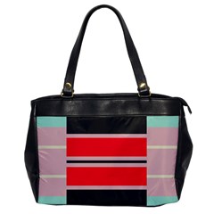 Rectangles In Retro Colors  			oversize Office Handbag by LalyLauraFLM