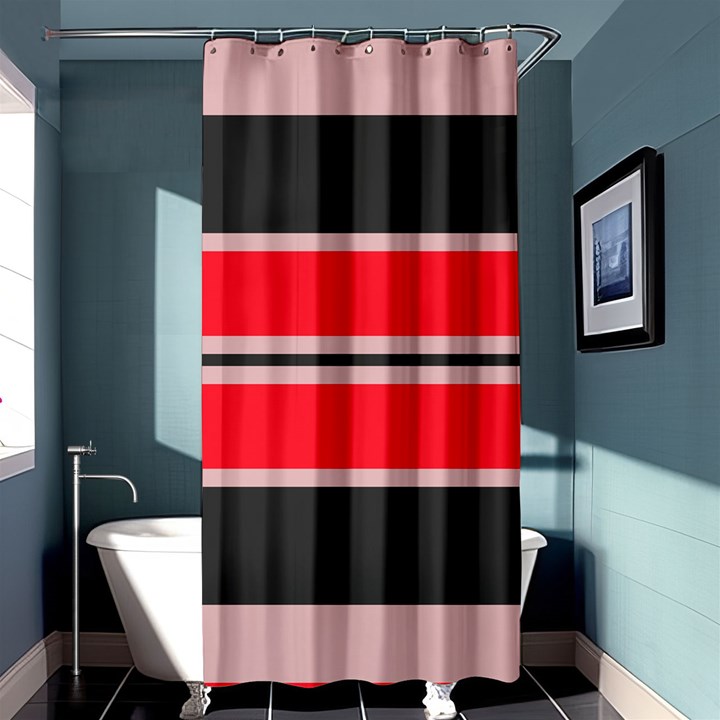 Rectangles in retro colors  	Shower Curtain 36  x 72 